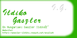 ildiko gaszler business card